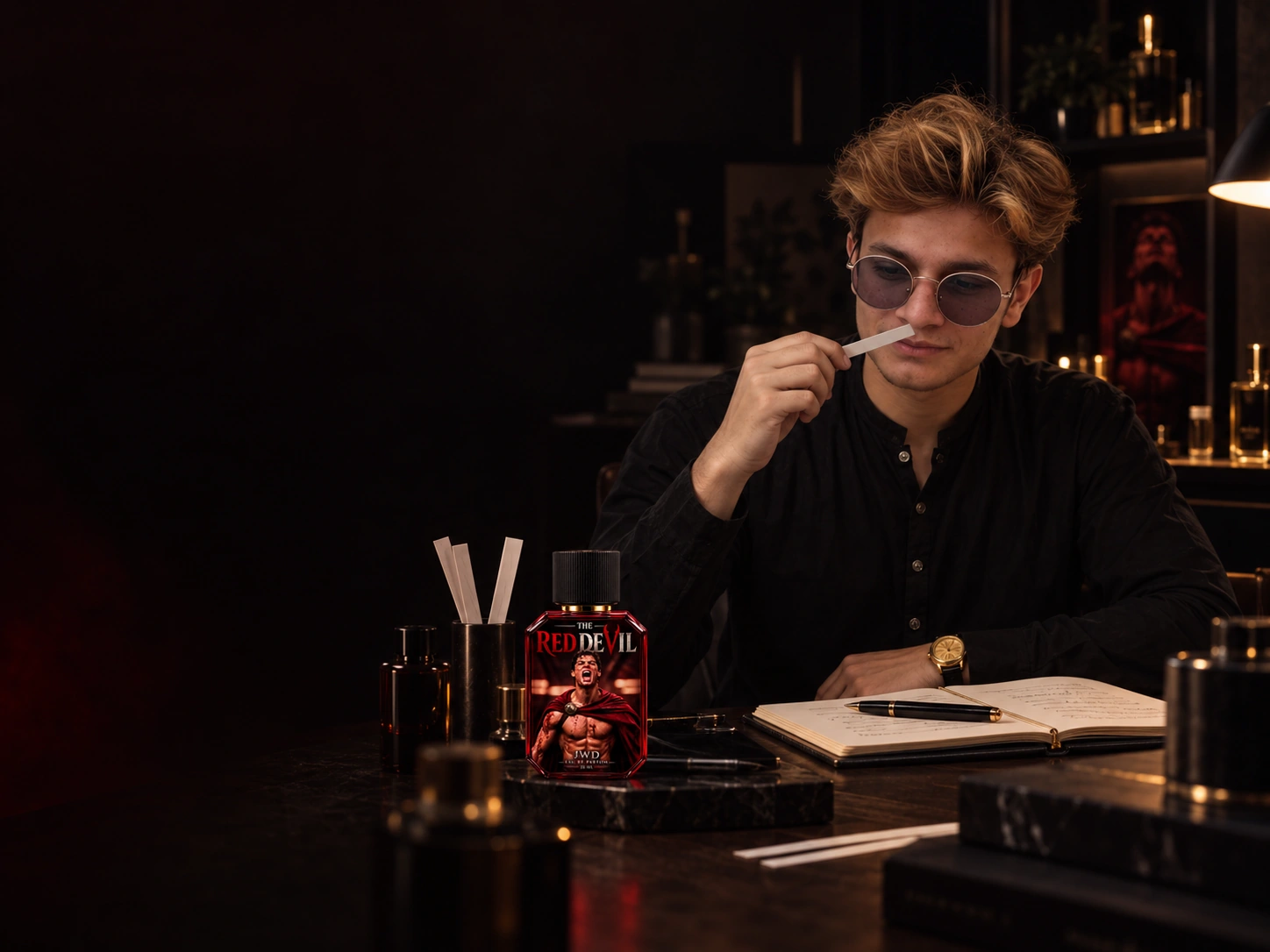 Jawad Iqbal, Founder of JWD Scents with The Red Devil